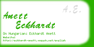 anett eckhardt business card